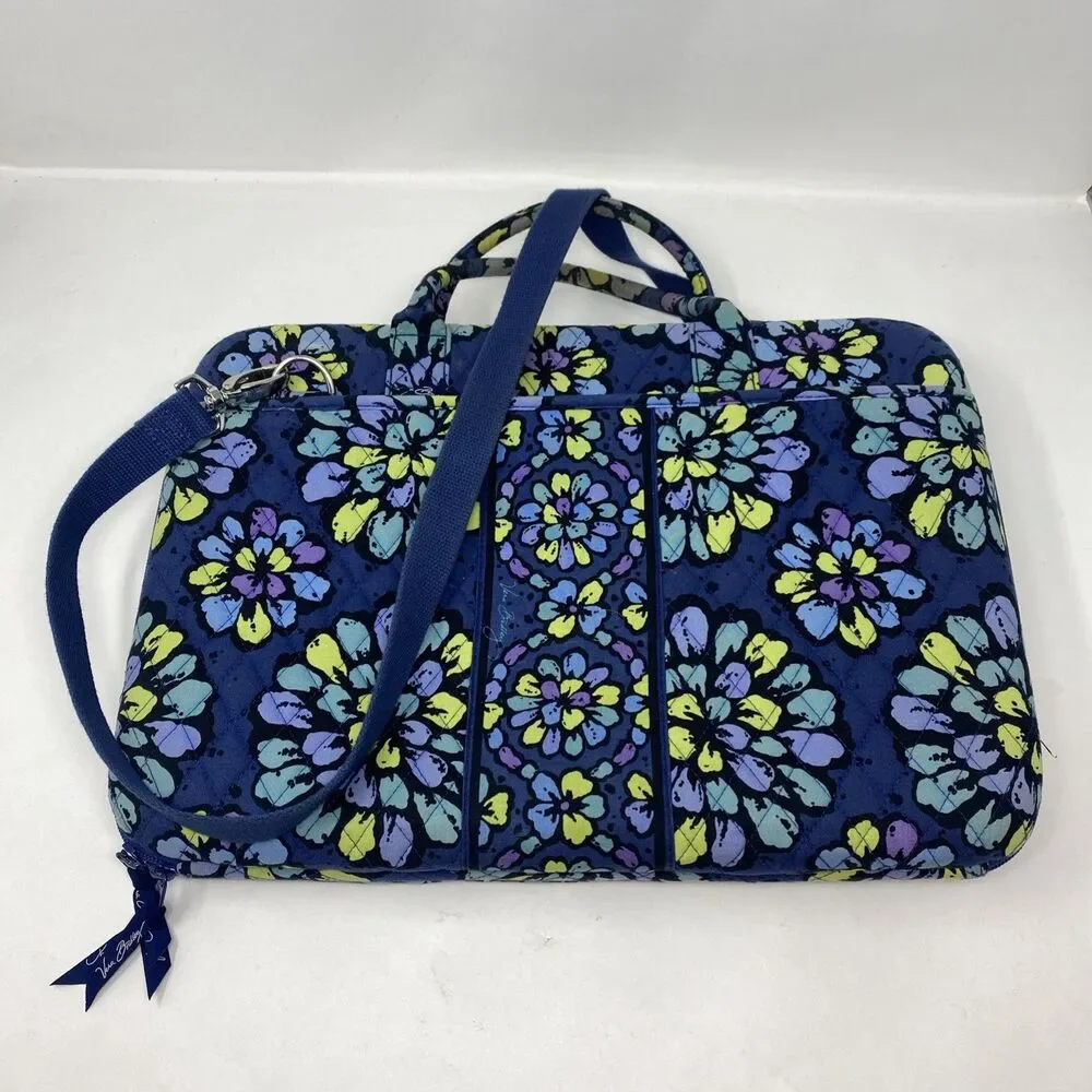 Vera Bradley Indigo Pop Messenger Laptop Adjustable 17